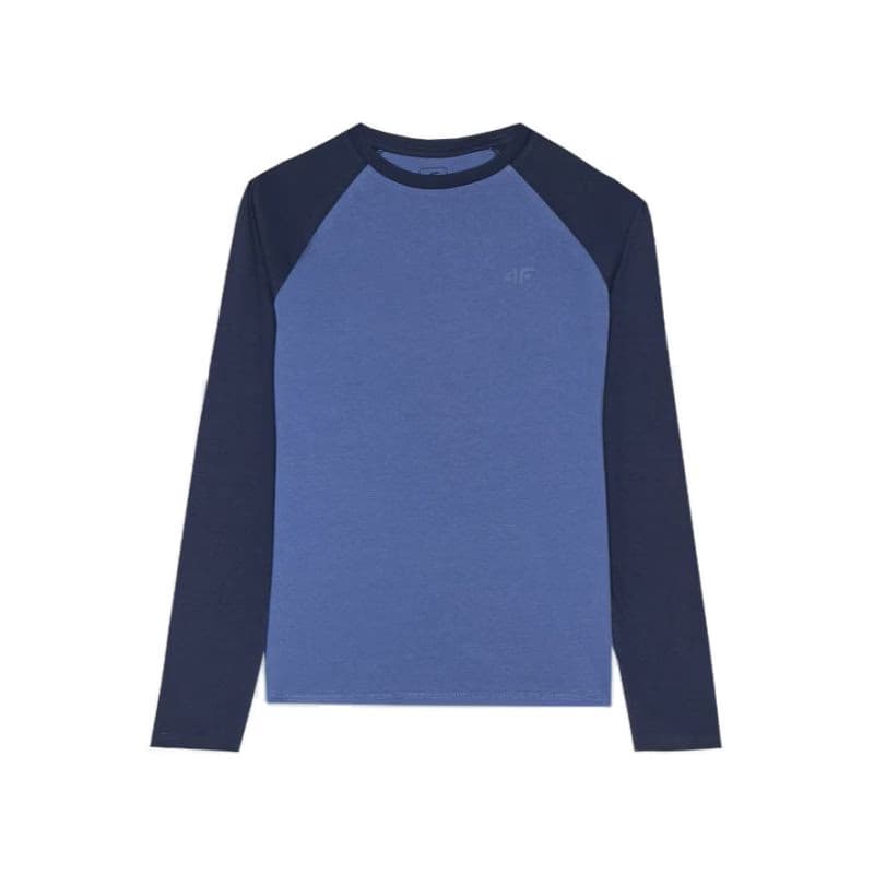 Chlapčenské tričko s dlhým rukávom 4F JUNIOR LONGSLEEVE-JWAW24TLONM293-32S-DENIM 6