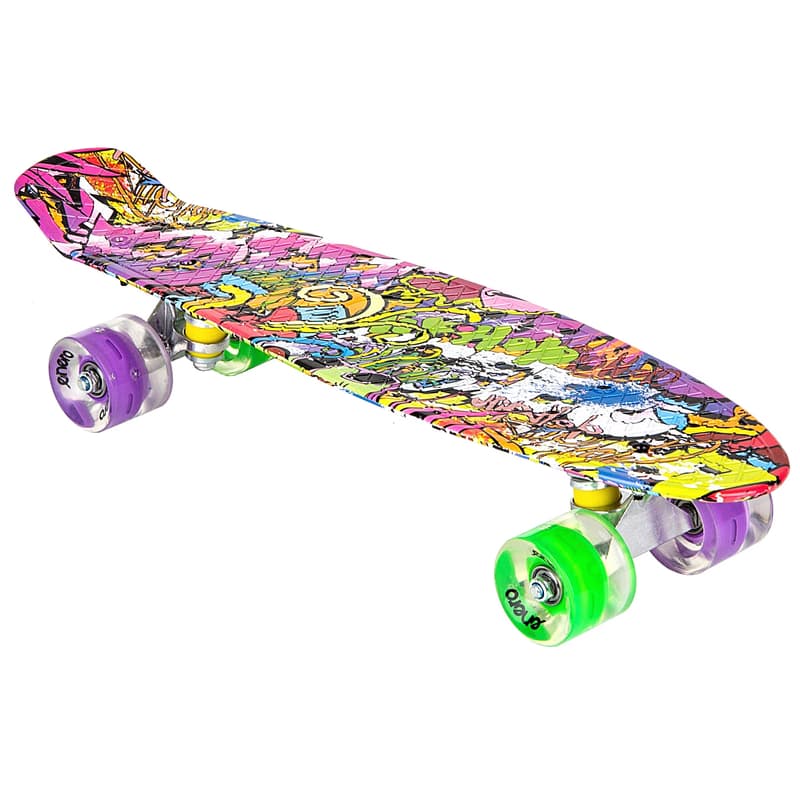 Pennyboard ENERO 56cm s LED kolieskami, VINTAGE 1