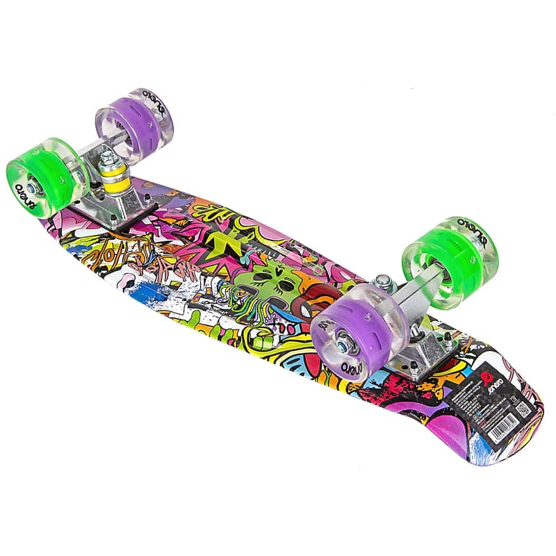 Pennyboard ENERO 56cm s LED kolieskami, VINTAGE 3