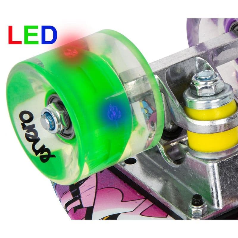 Pennyboard ENERO 56cm s LED kolieskami, VINTAGE 4