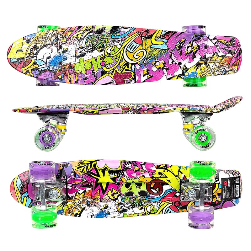 Pennyboard ENERO 56cm s LED kolieskami, VINTAGE 6