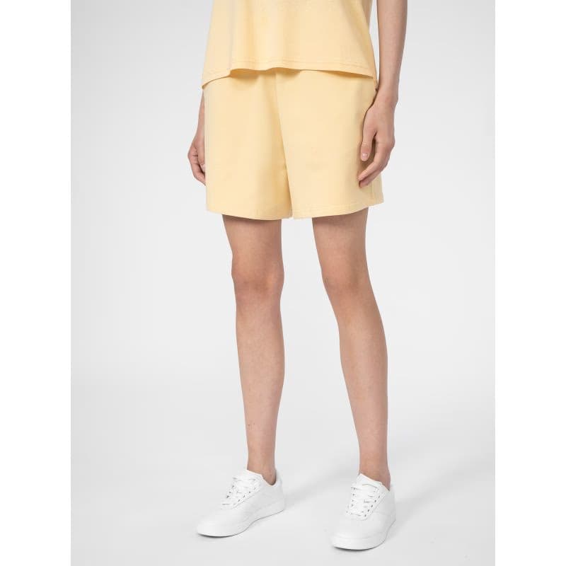 Dámske teplákové kraťasy 4F SHORTS CAS F070-73S-LIGHT LEMON 2