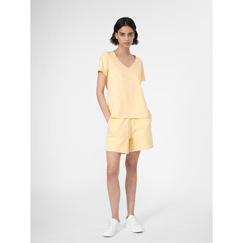Dámske teplákové kraťasy 4F SHORTS CAS F070-73S-LIGHT LEMON 3