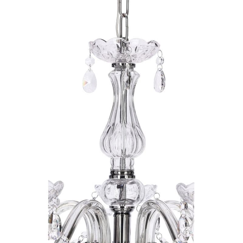 Závesná lampa Cristallo chróm 8x40W E14 priehľadná 6