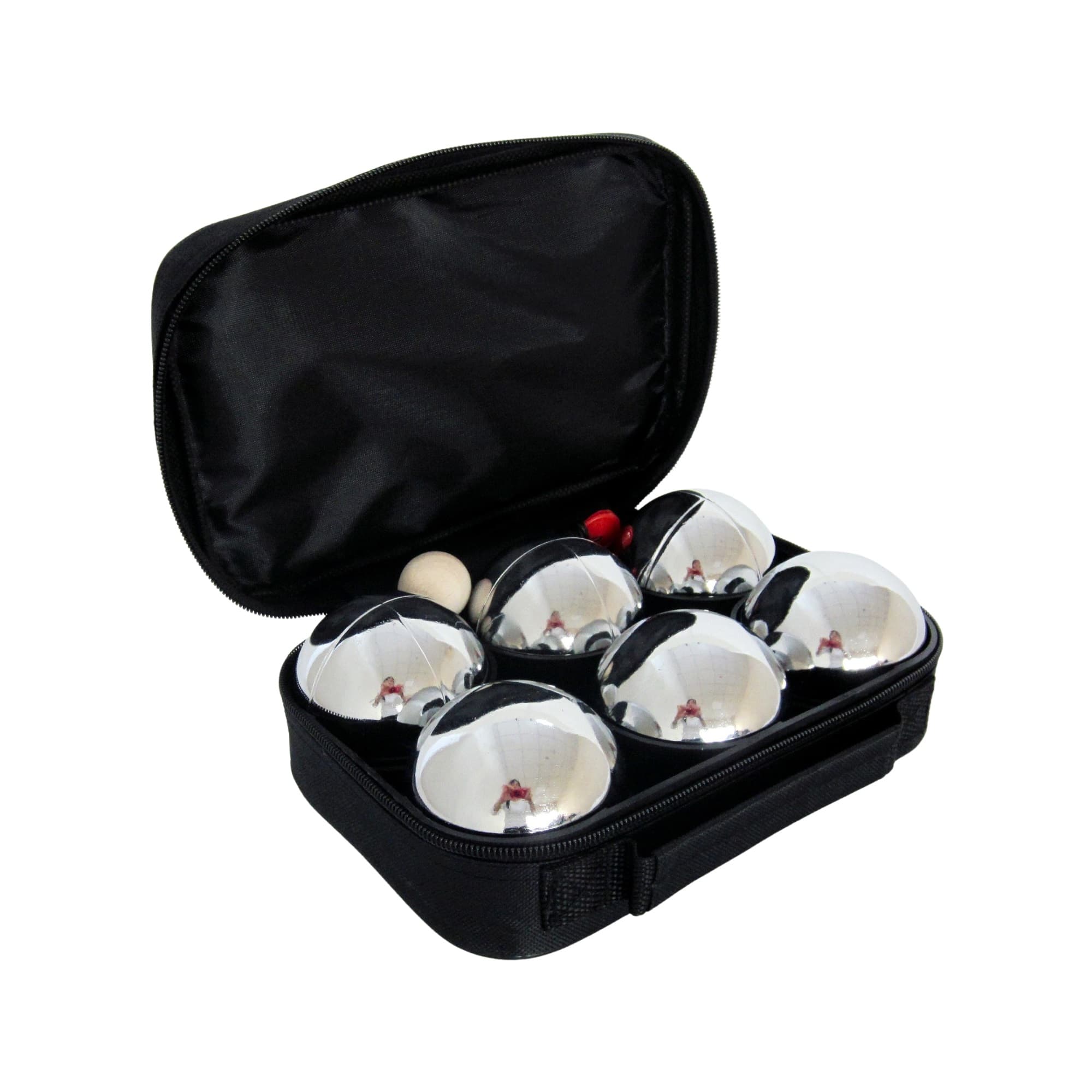 Petanque sada MASTER 6 chrómovaných gulí obal nylon