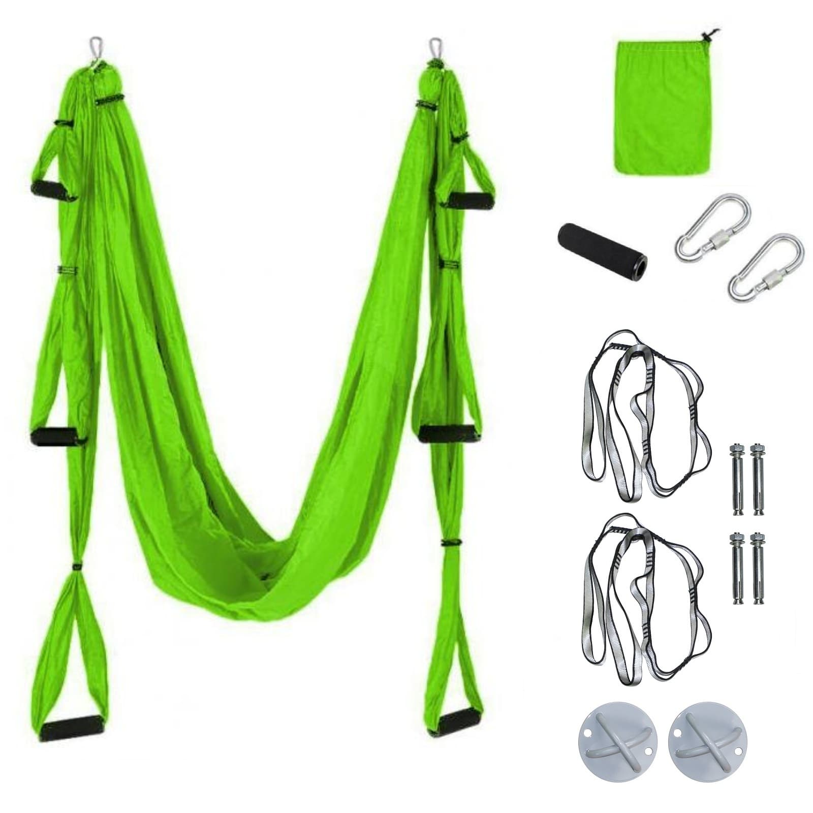 Aerial Yoga - záves na jógu MASTER Hammock s príslušenstvom - zelený