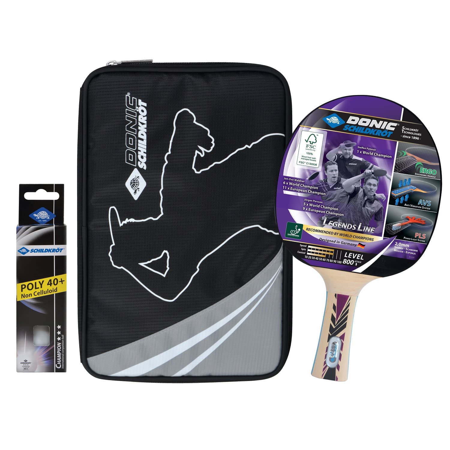 Raketa na stolný tenis DONIC Legends 800 FSC - darčekový set 1