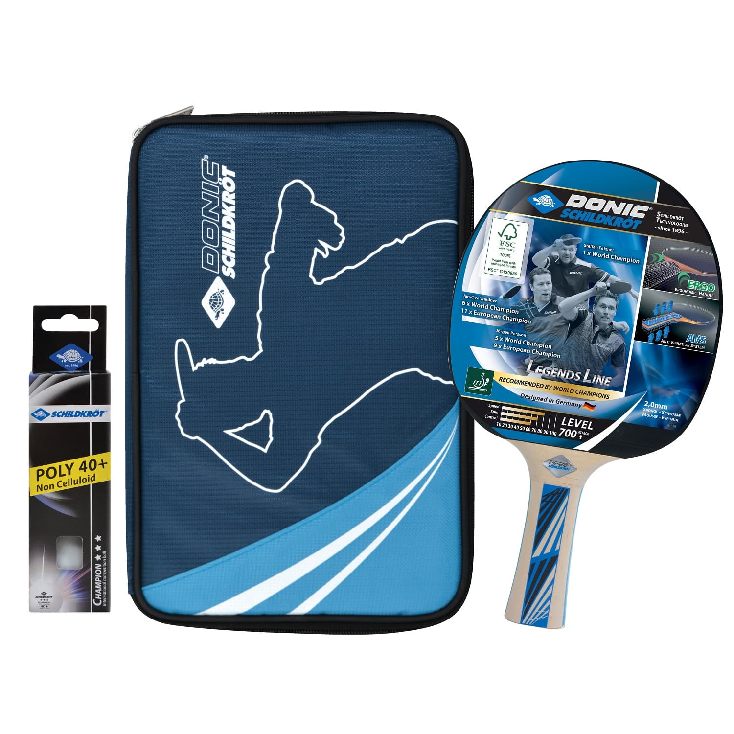 Raketa na stolný tenis DONIC Legends 700 FSC - darčekový set 1