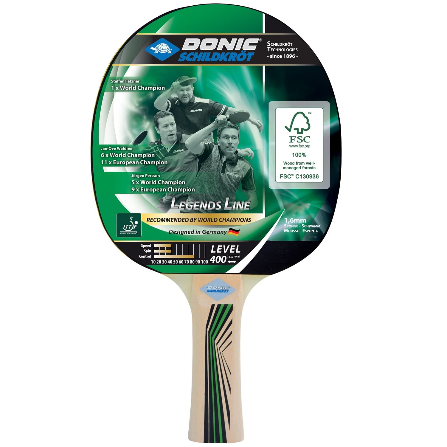 Raketa na stolný tenis DONIC Legends 400 FSC 1