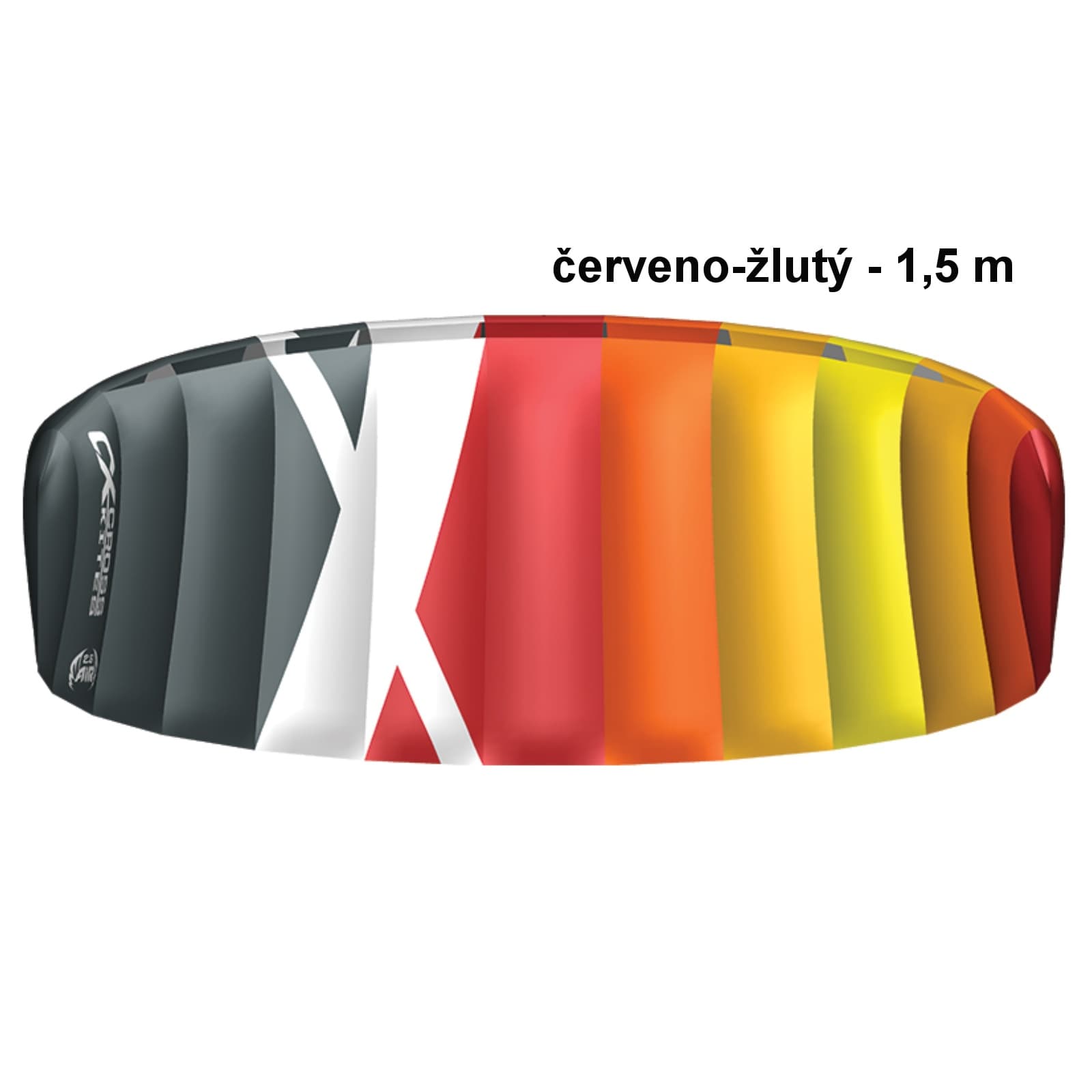 Kite komorový CROSS Air červeno-žltý - vel. 1,5 m 1
