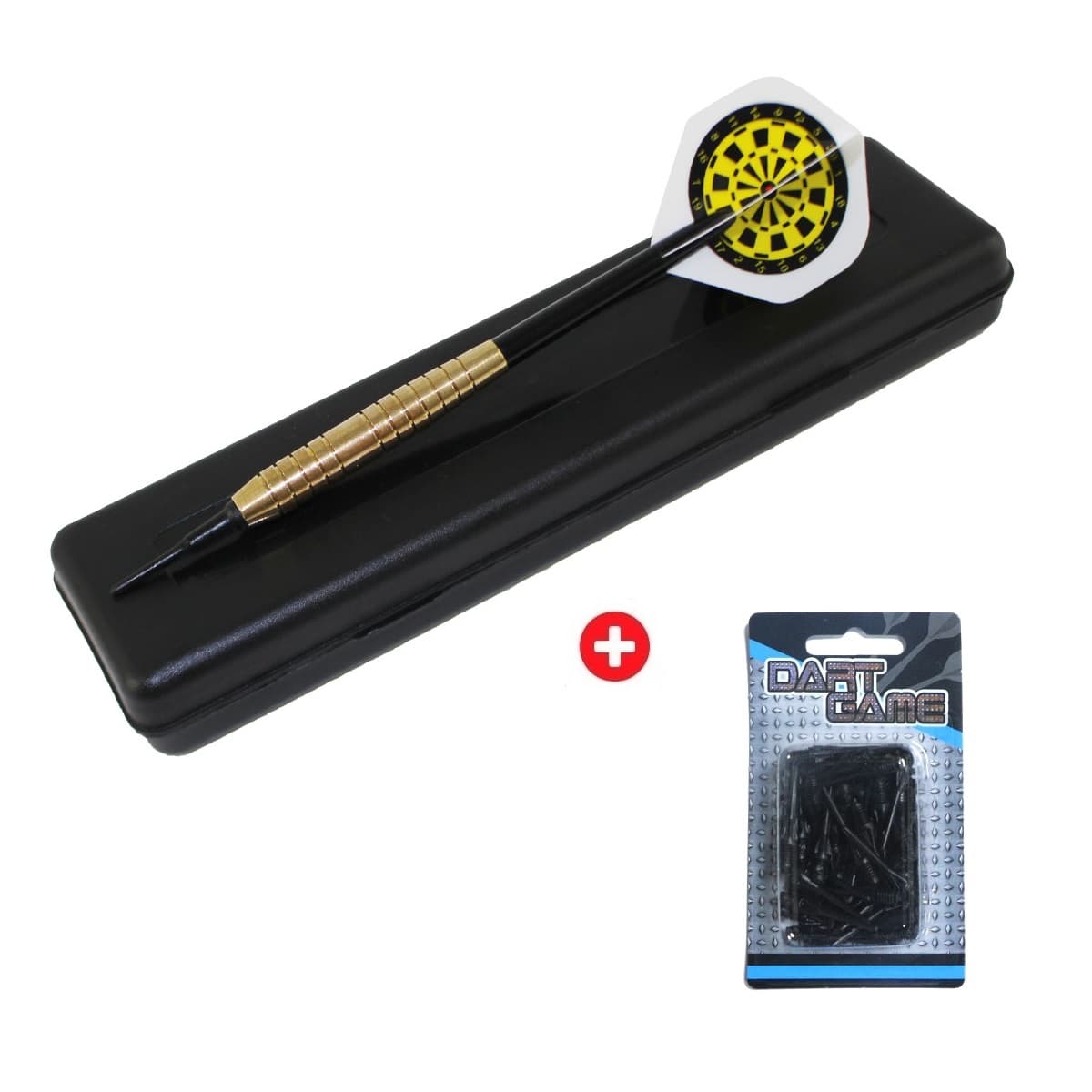 Akčný set - šípky MASTER Virgin Brass 3ks - softip 18g + 50 ks hrotov MASTER Keypoint soft 2ba 1