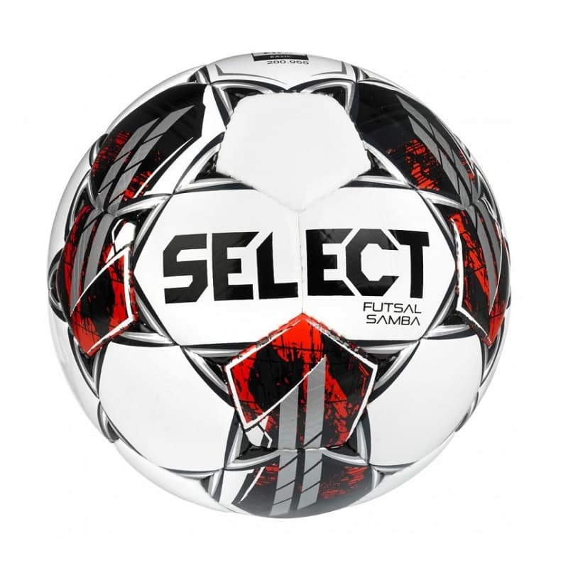 Futsalová lopta SELECT FB Futsal Samba 4 - bielo-strieborná 1
