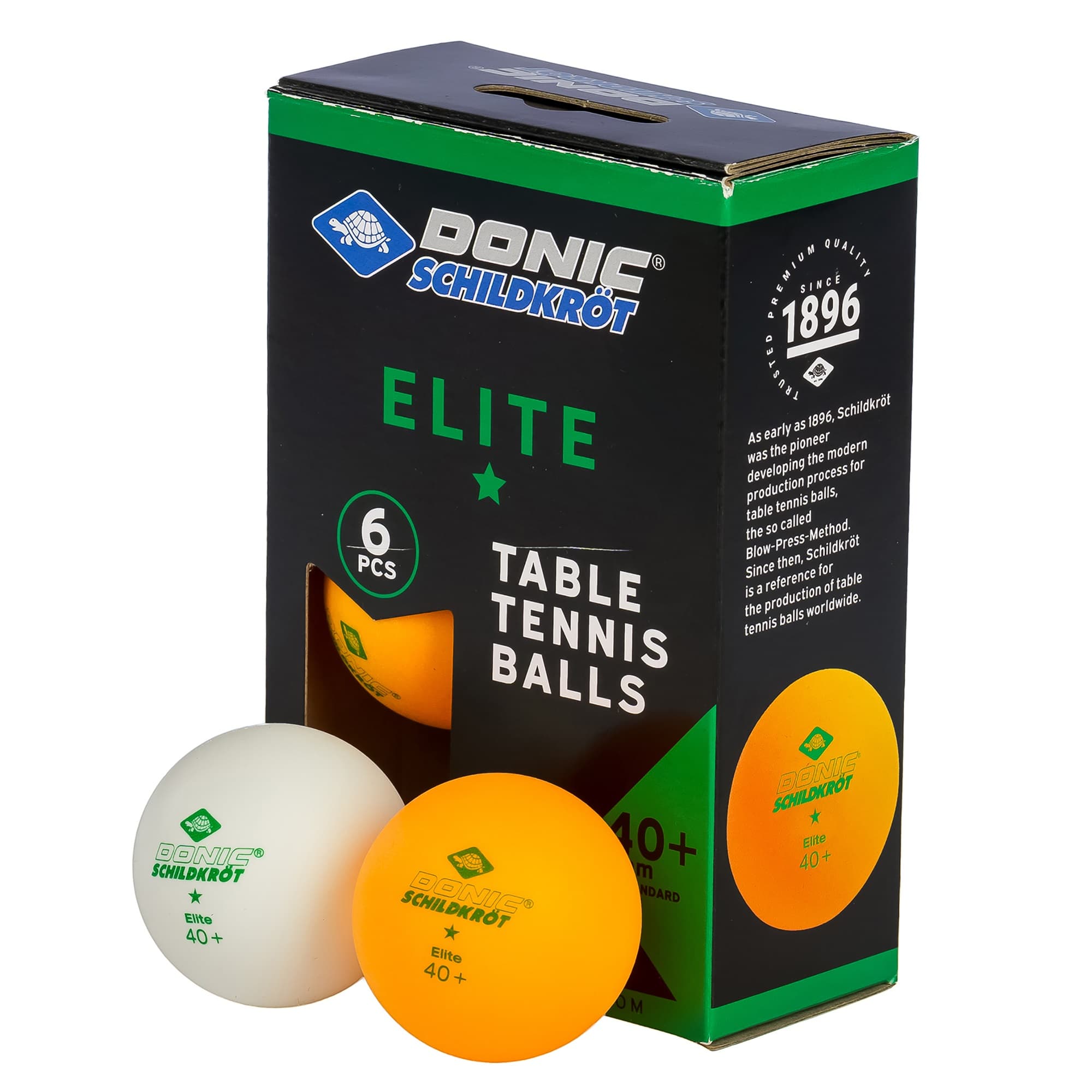 Loptičky na stolný tenis DONIC Elite TT-Ball * 6ks - biele a oranžové 1