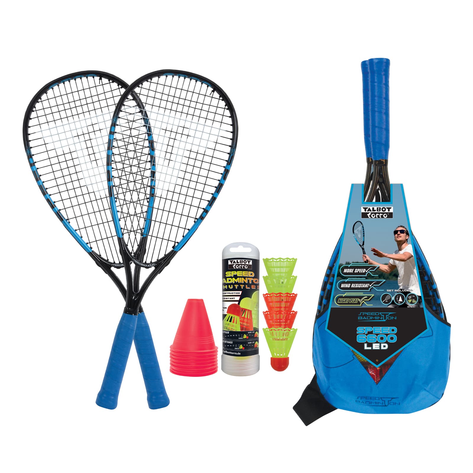 Speed ​​bedmintonový set TALBOT TORRO Speed ​​6600 LED 1