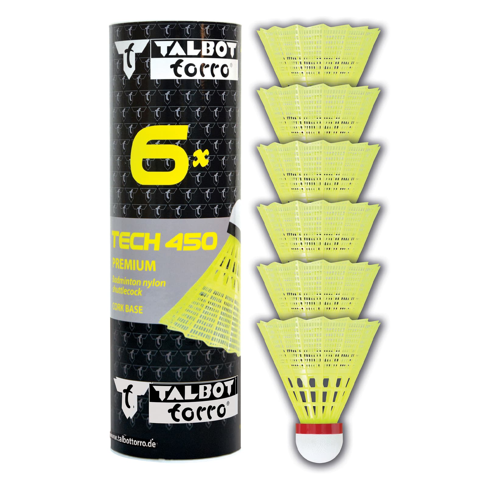 Bedmintonové loptičky TALBOT TORRO Tech 450 Fast 6ks - žlté 1