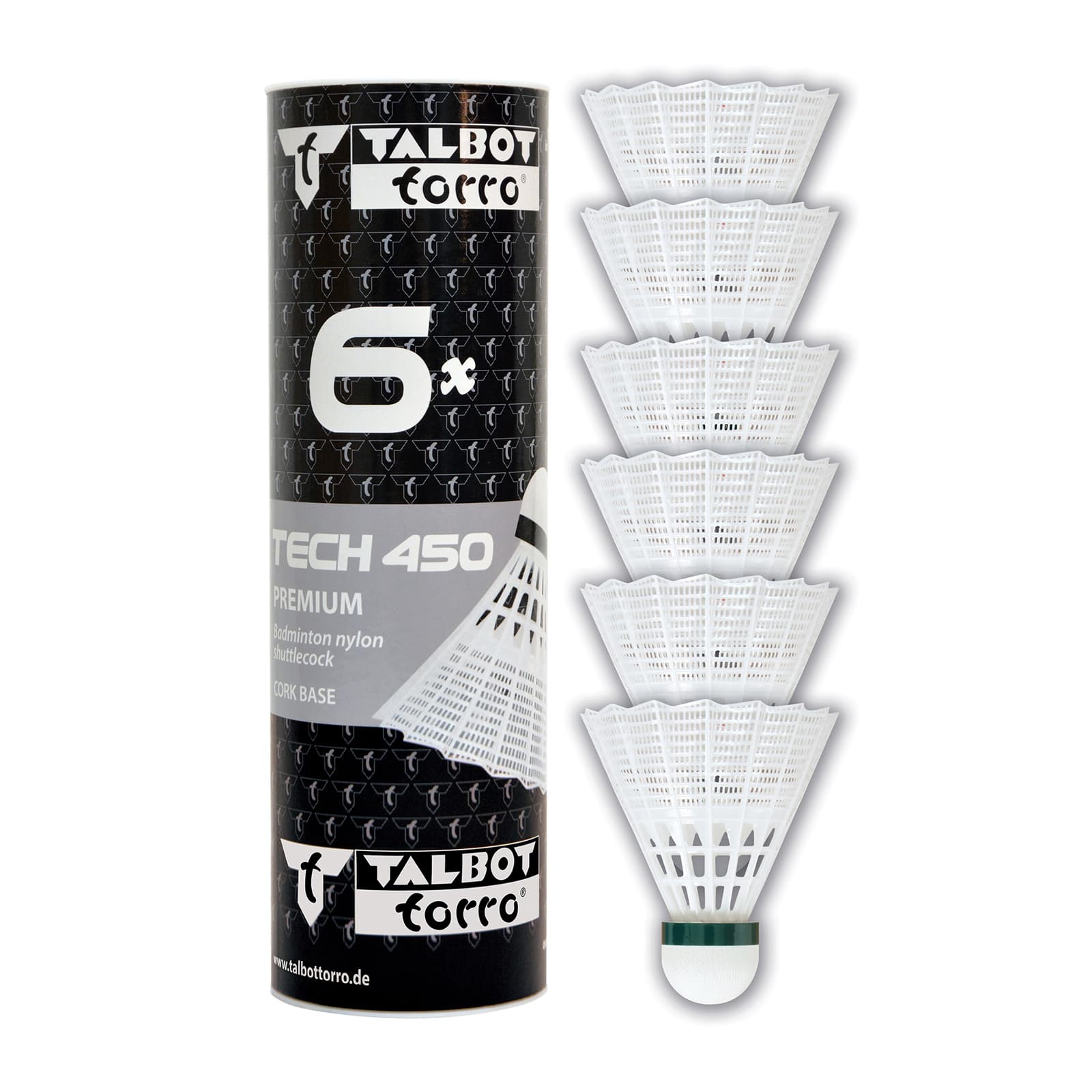 Bedmintonové loptičky TALBOT TORRO Tech 450 Slow 6ks - biele 1