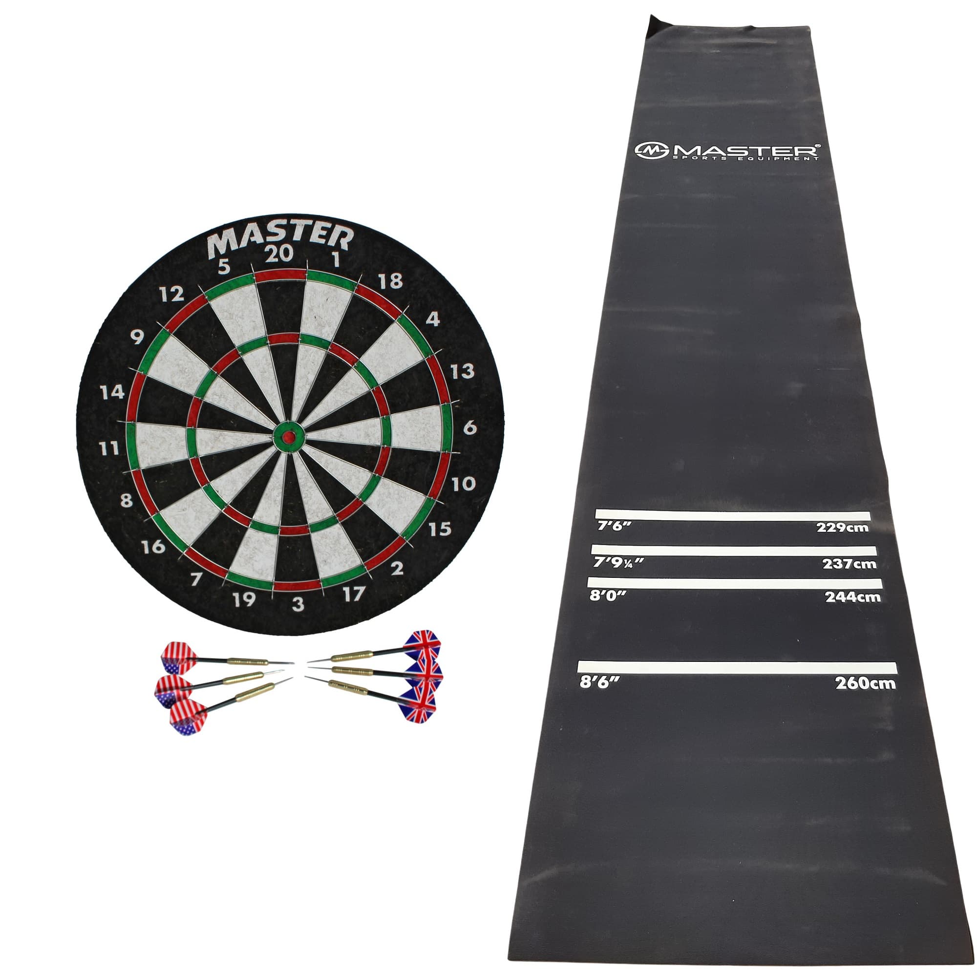 Akčný set - sisalový terč MASTER Grader 45 cm + koberec na šípky MASTER 1