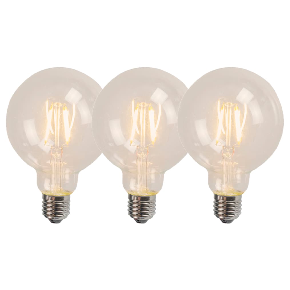 Sada 3 E27 LED vlákno G95 4W 320lm 2700K