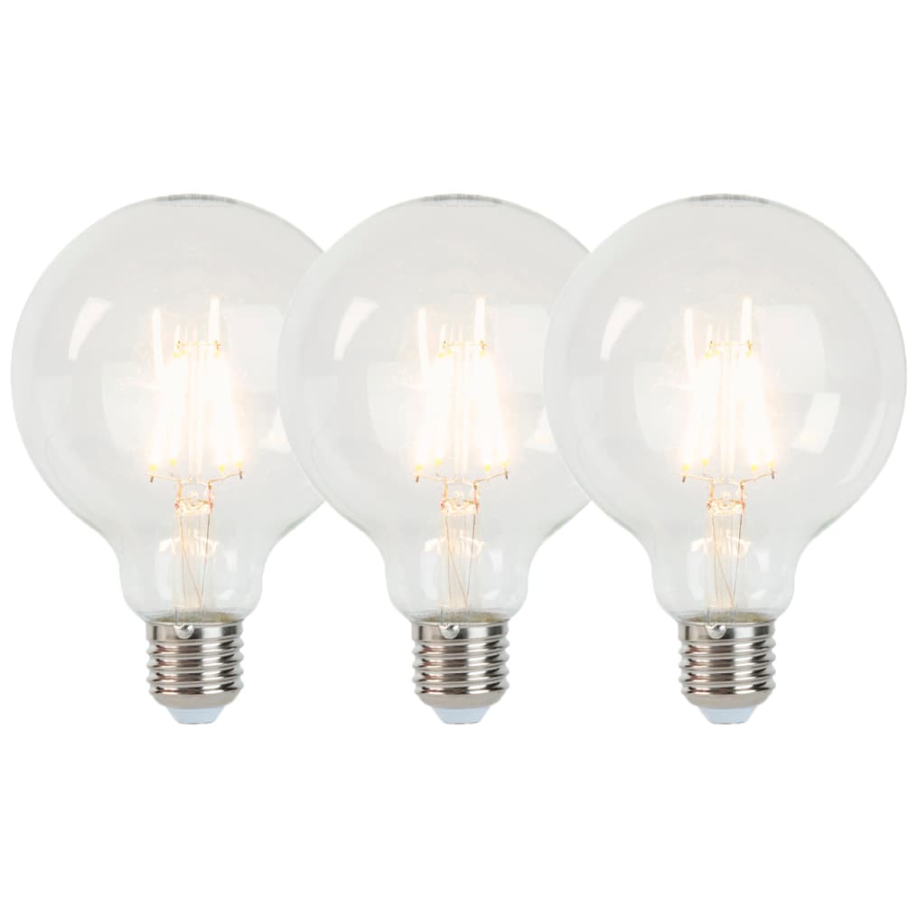 Sada 3 stmievateľných LED žiaroviek E27 G95 5W 470lm 2700K 1