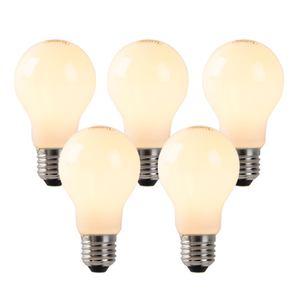 Sada 5 stmievateľných LED žiaroviek s opálovým sklom E27 4W 320lm 2200K 1
