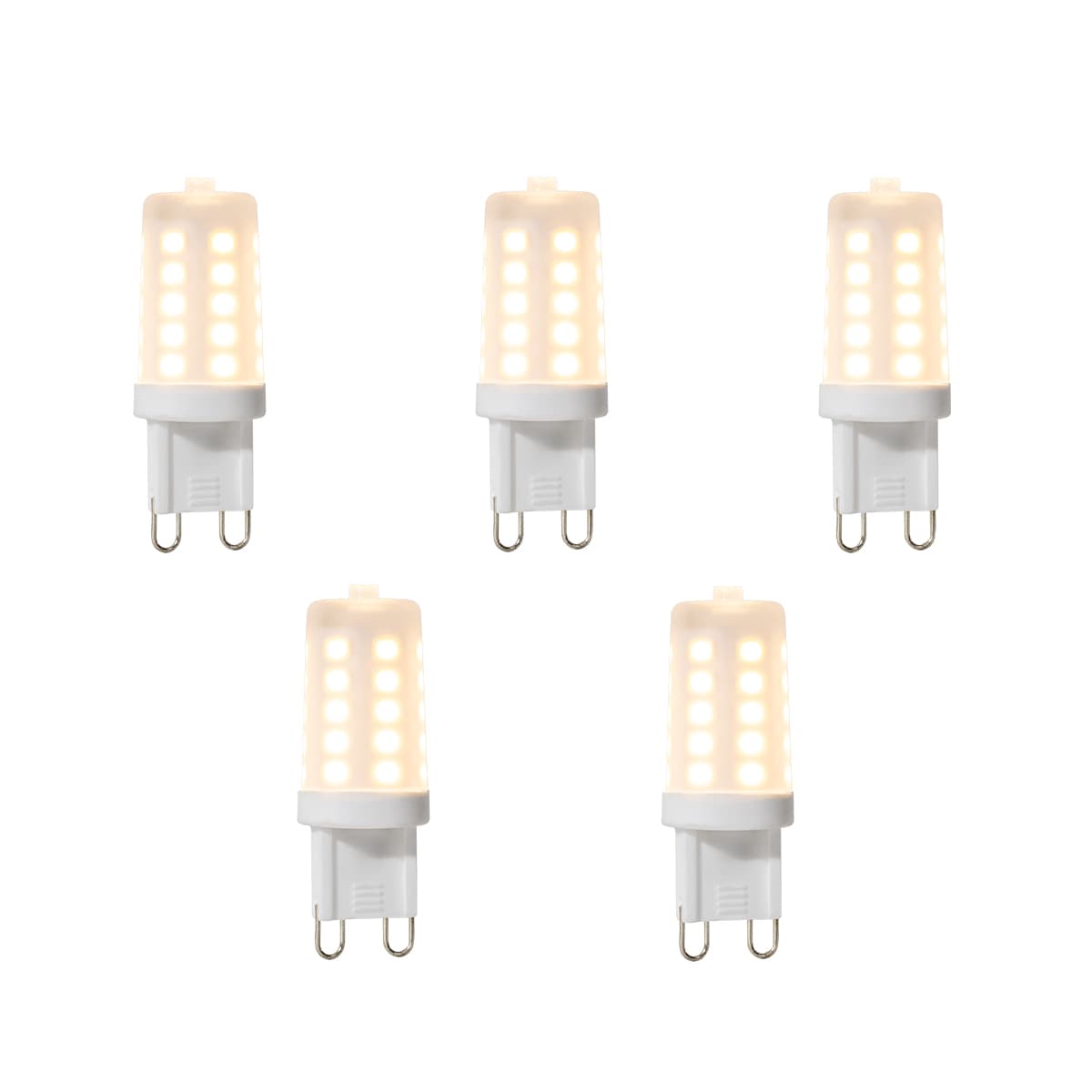 Sada 5 stmievateľných LED žiaroviek G9 3W 280 lm 2700K 1
