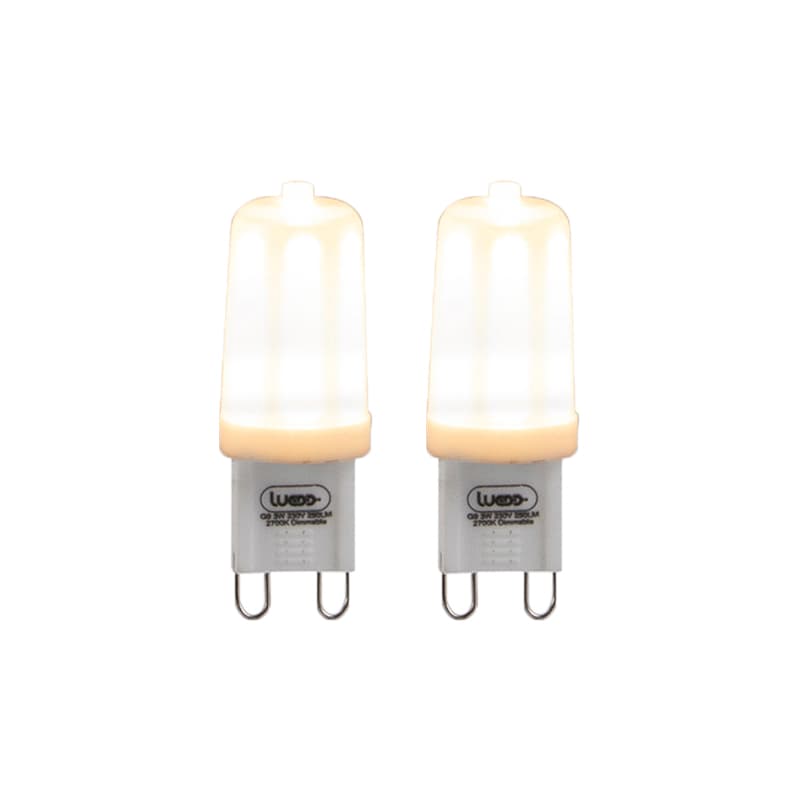 Sada 2 G9 stmievateľných LED žiaroviek 3W 280lm 2700K