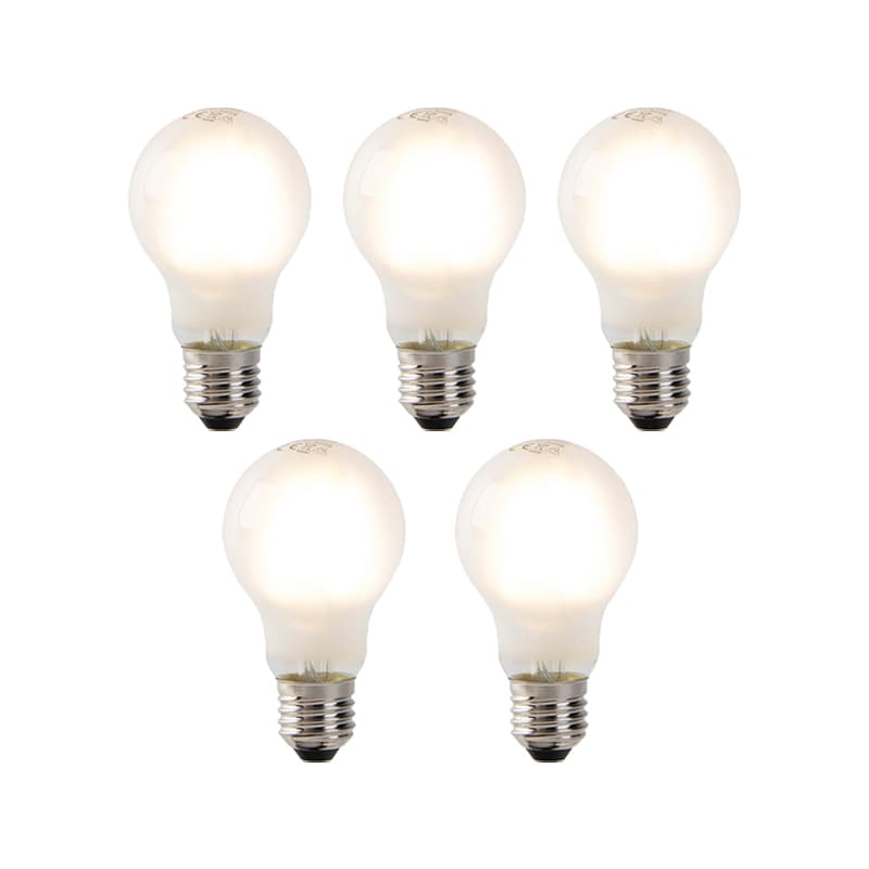 Sada 5 stmievateľných LED žiaroviek E27 s mliečnym sklom 4W 320lm 2700K