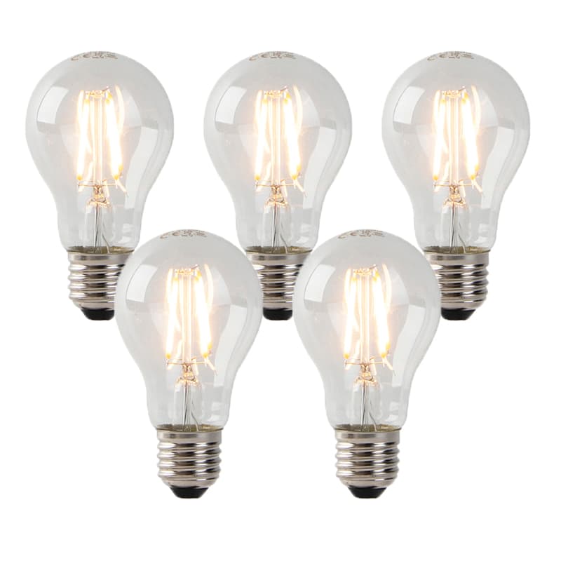 Sada 5 LED žiaroviek E27 číre 3W 250lm 2200K