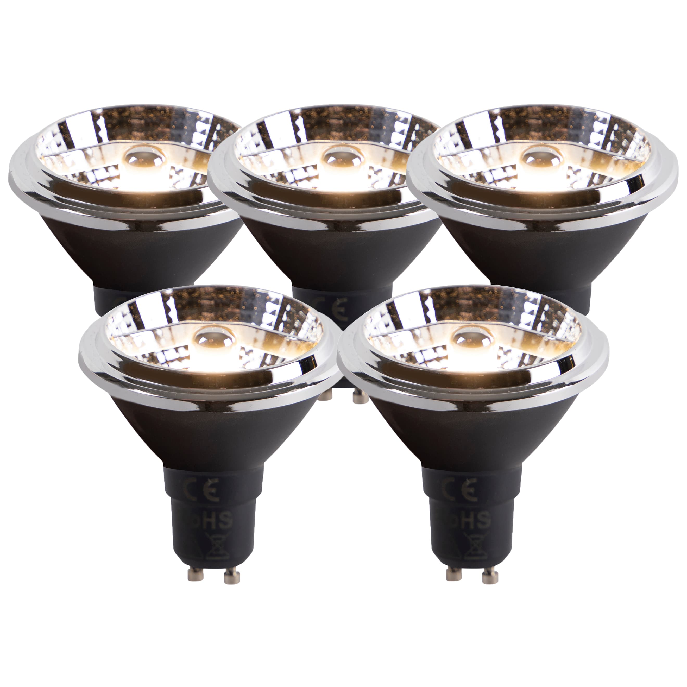 Sada 5 LED žiaroviek GU10 AR70 6W 380lm 3000K 1