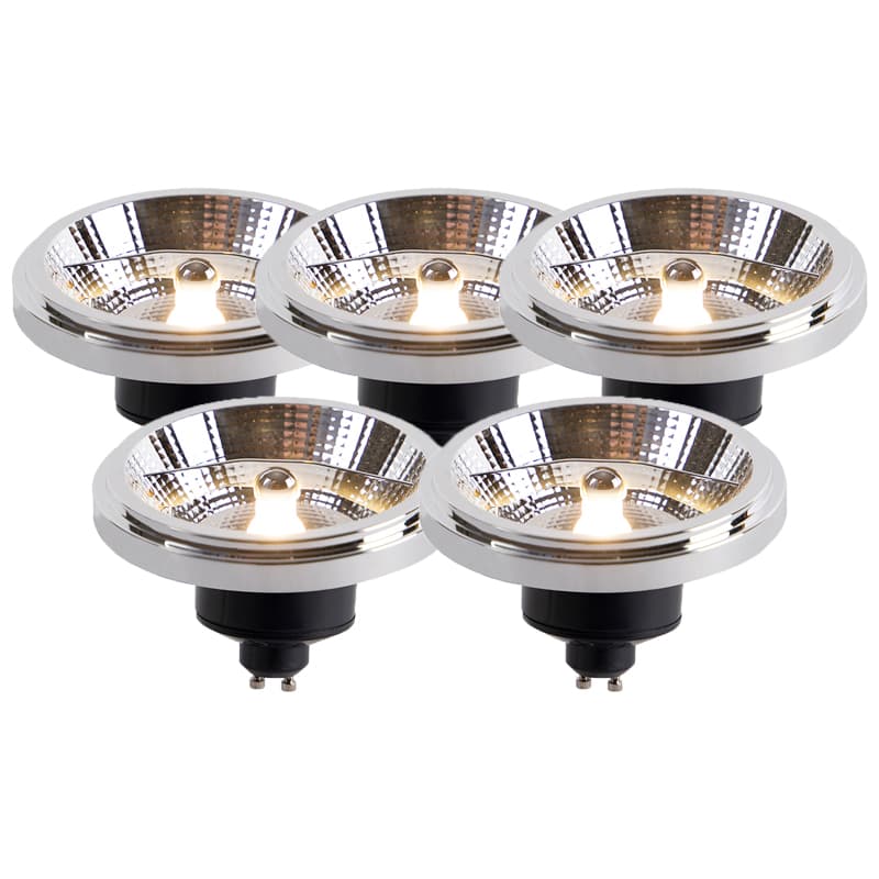 Sada 5 LED žiaroviek GU10 AR111 11W 820lm 3000K 1