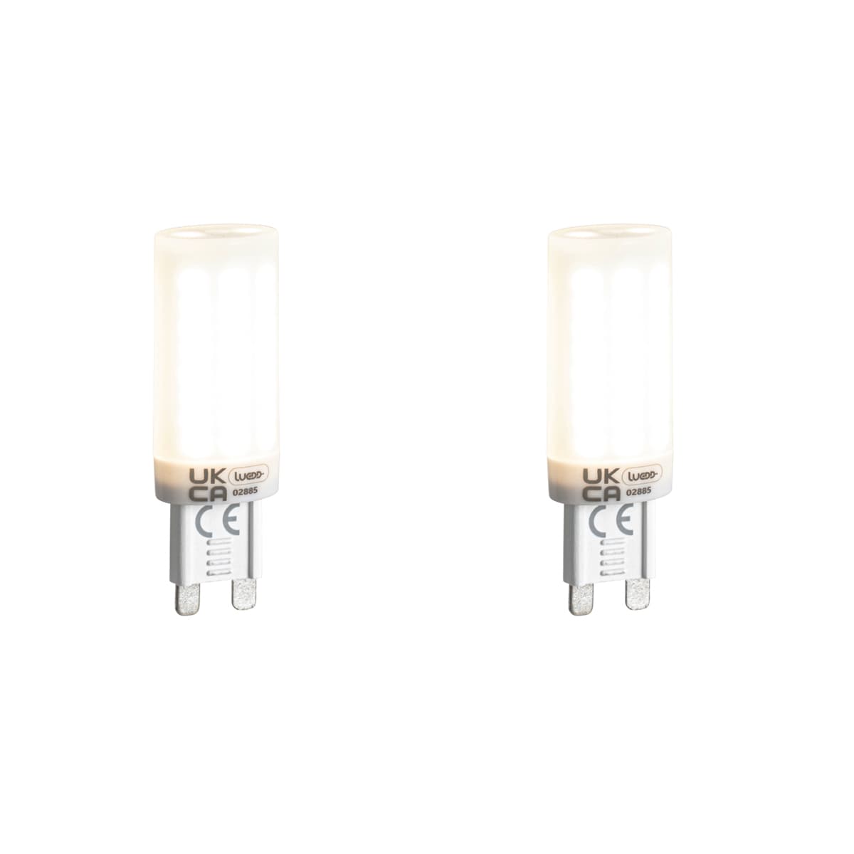 Sada 2ks stmievateľných LED žiaroviek G9 s 3-stupňovým stmievaním, opálové, 4,5W, 500lm, 4000K