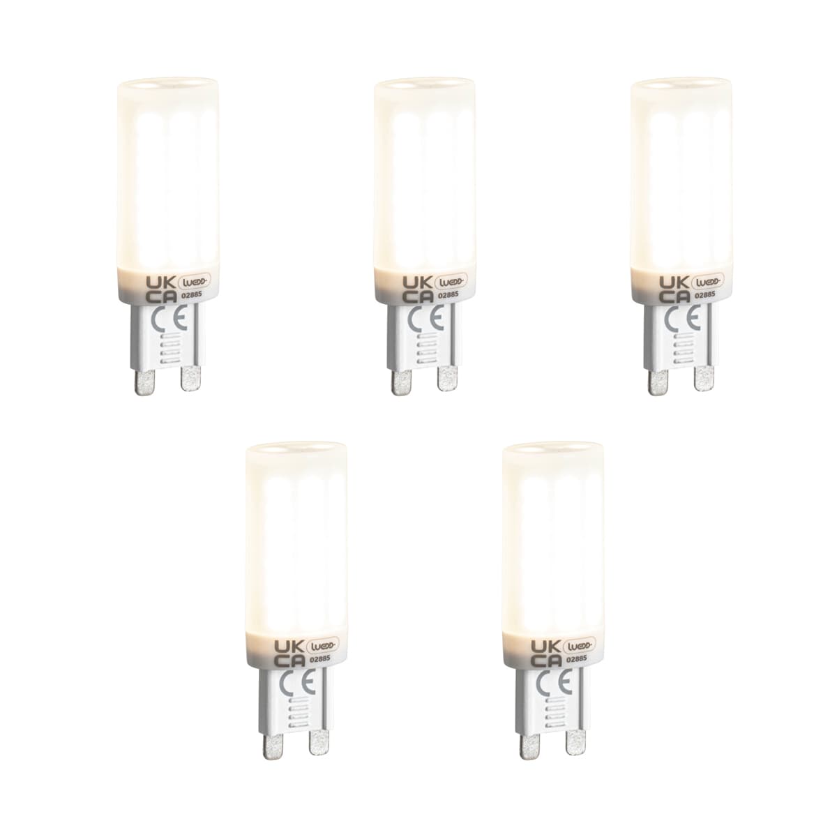Sada 5 stmievateľných LED žiaroviek G9 s 3-stupňovým stmievaním, opálové, 4,5 W, 500 lm, 4000 K 1