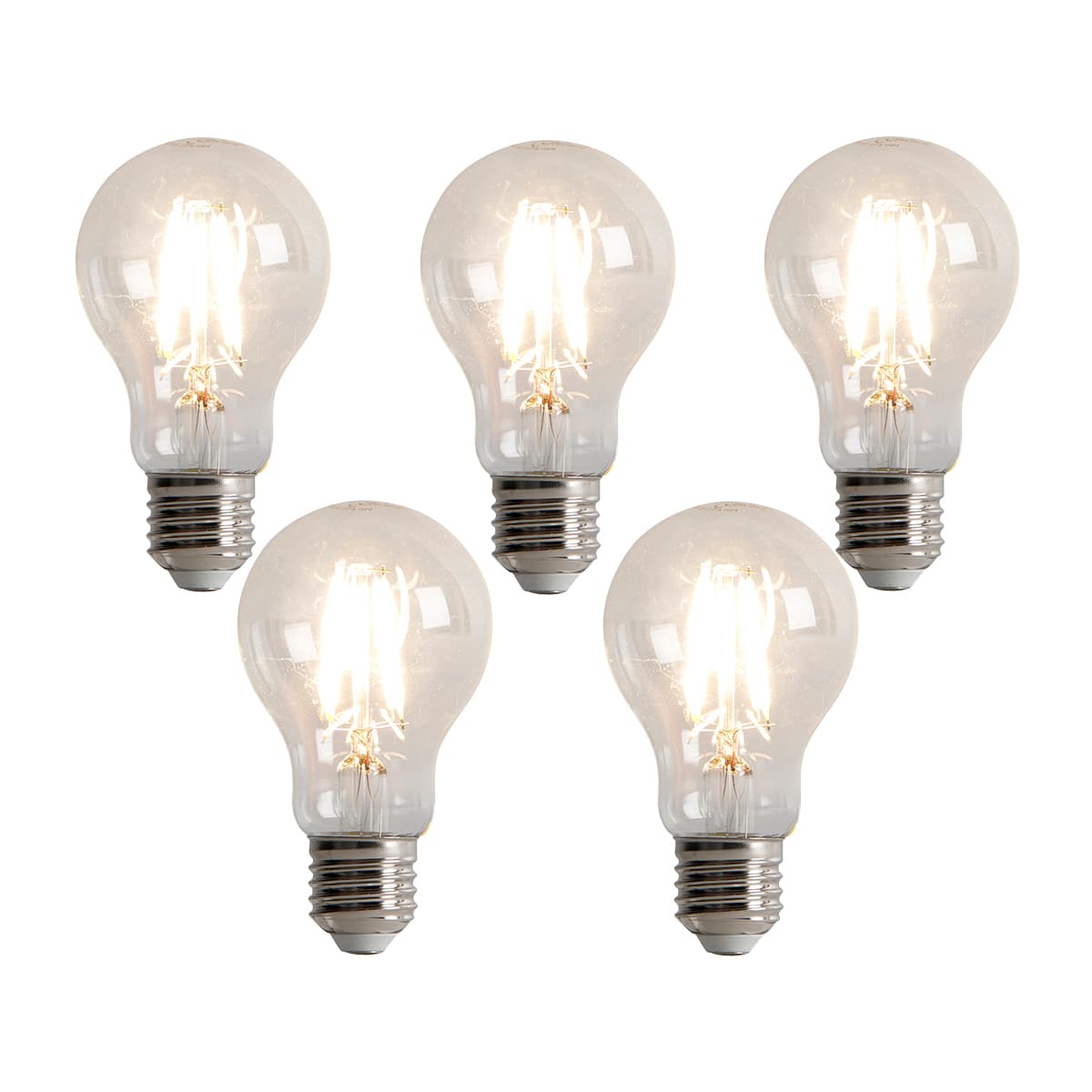 Sada 5 stmievateľných LED žiaroviek E27 s 3-stupňovým stmievaním A60 5W 500lm 2700K 1
