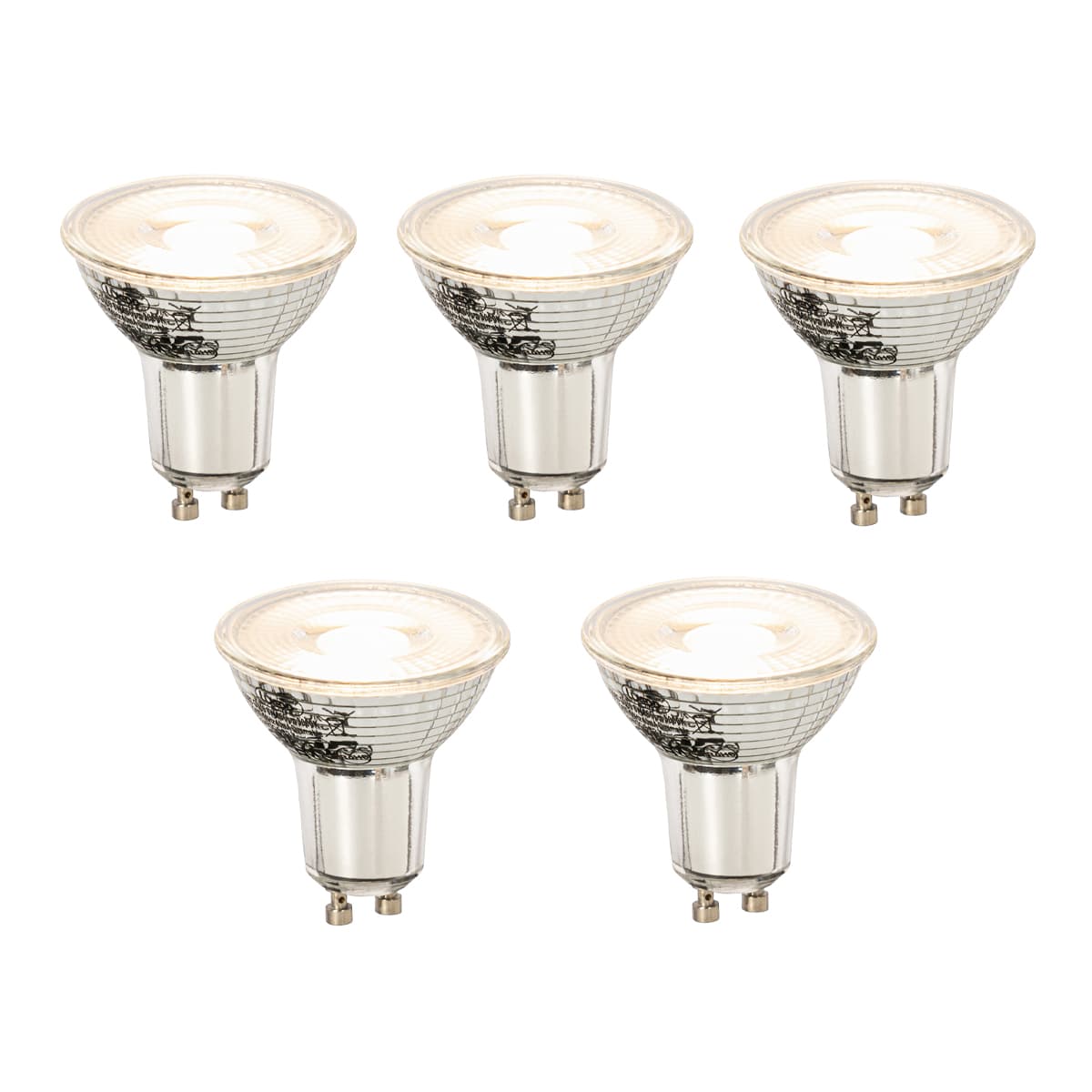 Sada 5 stmievateľných LED žiaroviek GU10 8W 660lm 3000K 1