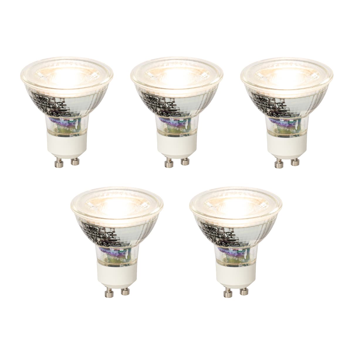 Sada 5 stmievateľných LED žiaroviek GU10 5W 370lm 3000K