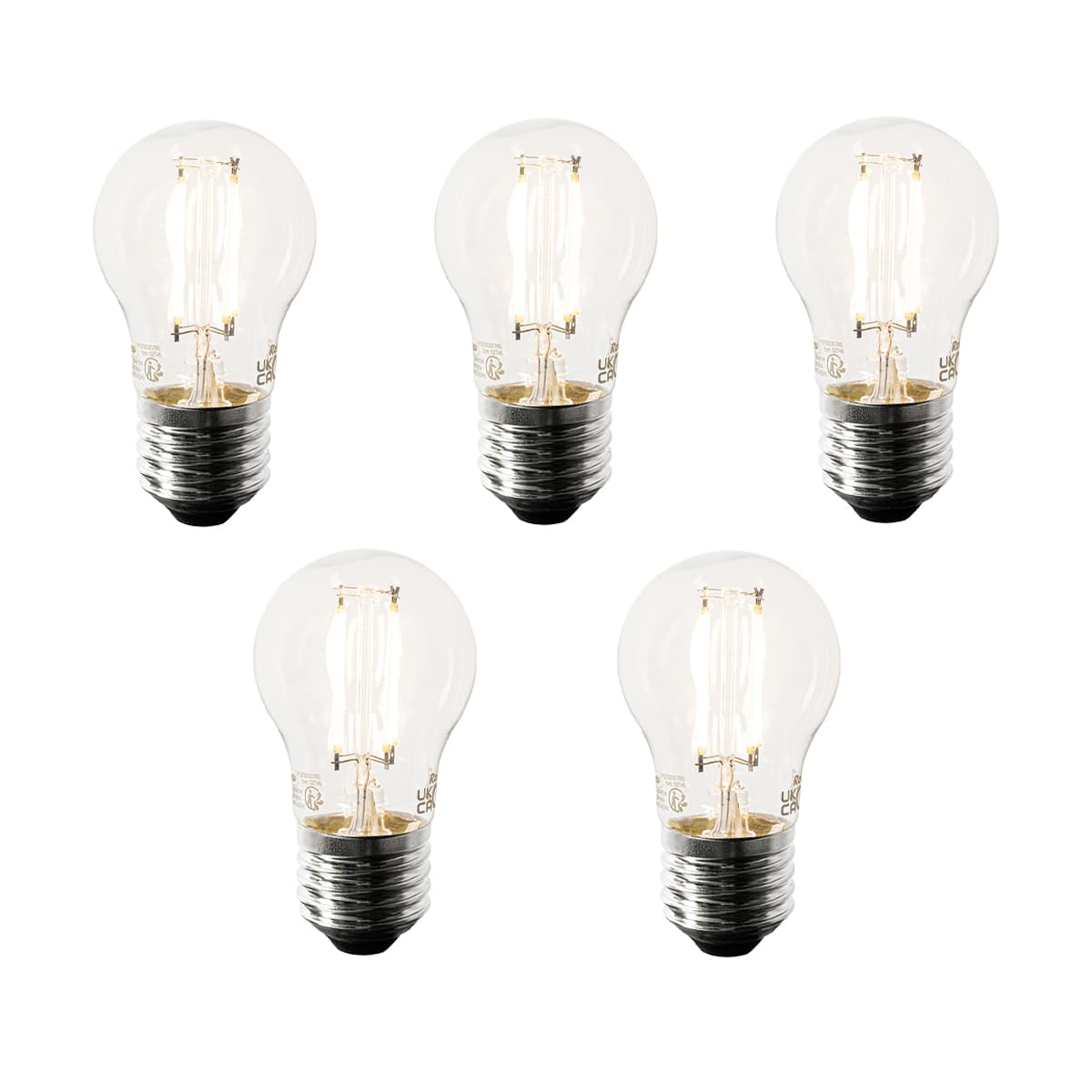 Sada 5 inteligentných LED žiaroviek E27 P45 4,5 W 470 lm 1800-4000K 1
