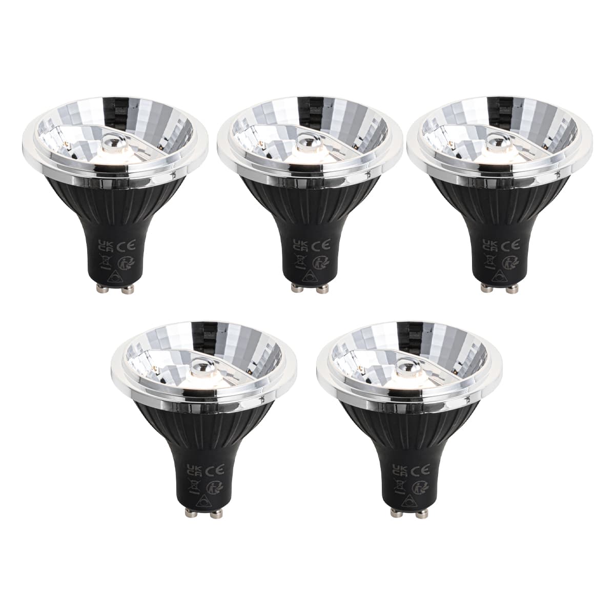 Sada 5 ks GU10 Stmievateľná LED žiarovka 70mm 6.5W 600LM 3000K 1