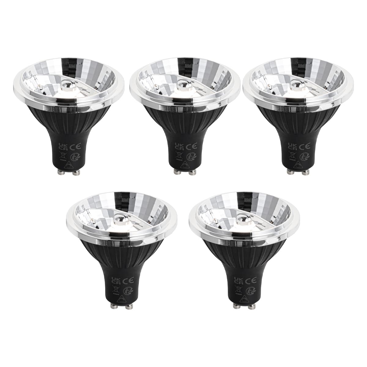 Sada 5 stmievateľných LED žiaroviek GU10 70 mm 6,5 W 600 LM 4000 K 1