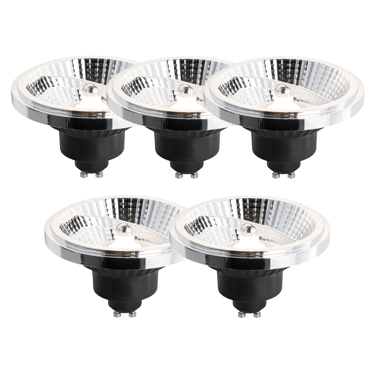 Sada 5 stmievateľných LED žiaroviek GU10 111 mm 10,5 W 770 lm 3000 K