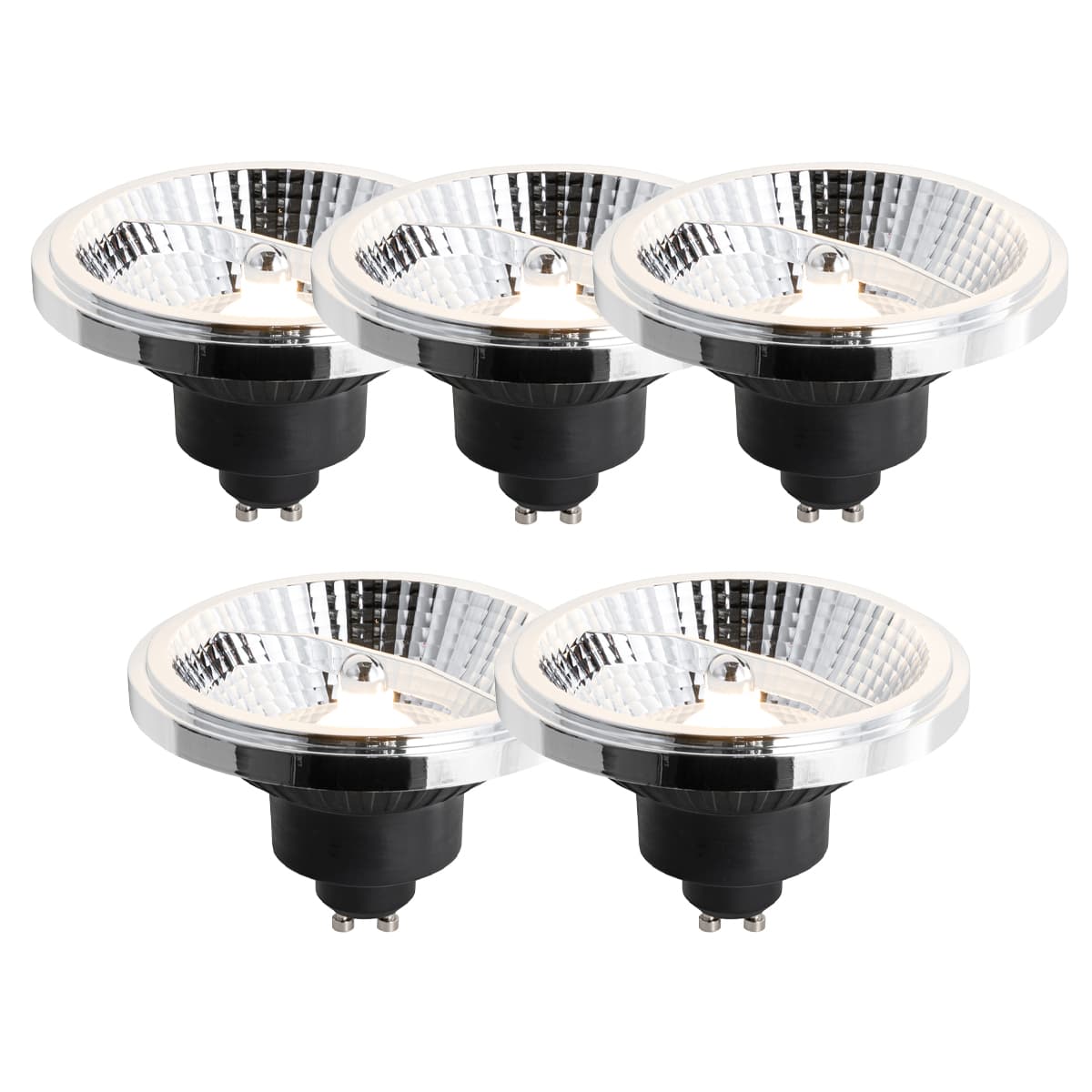 Sada 5 GU10 3-krokovo stmievateľných LED žiaroviek 111 mm 10,5 W 770 lm 2700 K