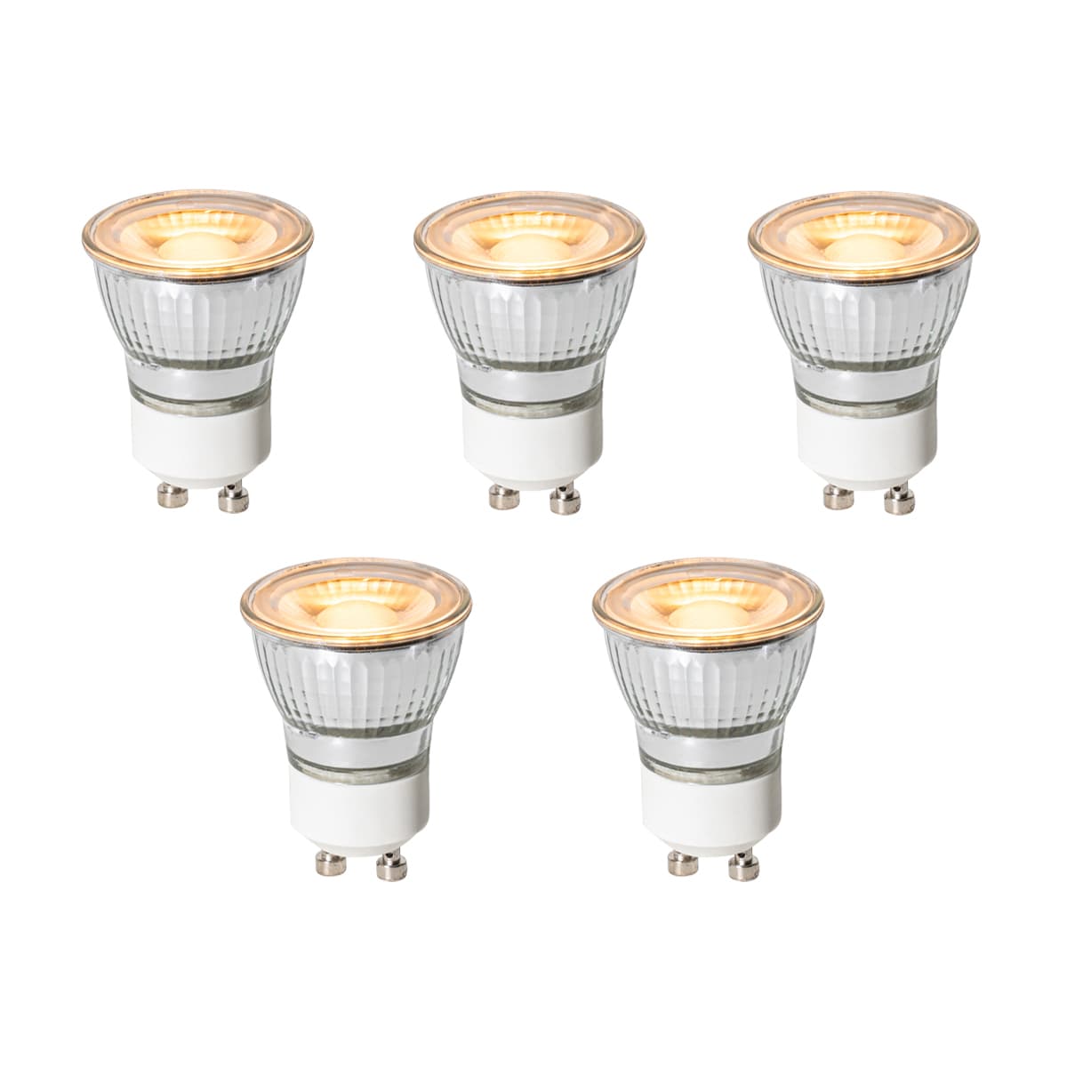 Sada 5 stmievateľných LED žiaroviek GU10 35 mm 4W 200 lm 2200K 1