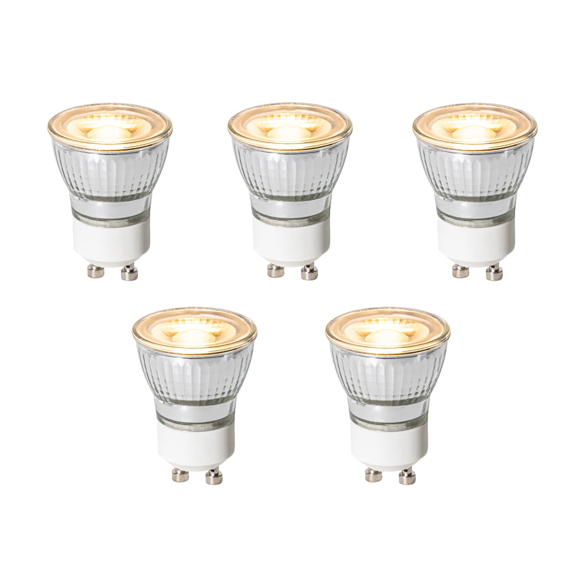 Sada 5 GU10 3-stupňových stmievateľných LED žiaroviek 35 mm 4W 220 lm 2700K