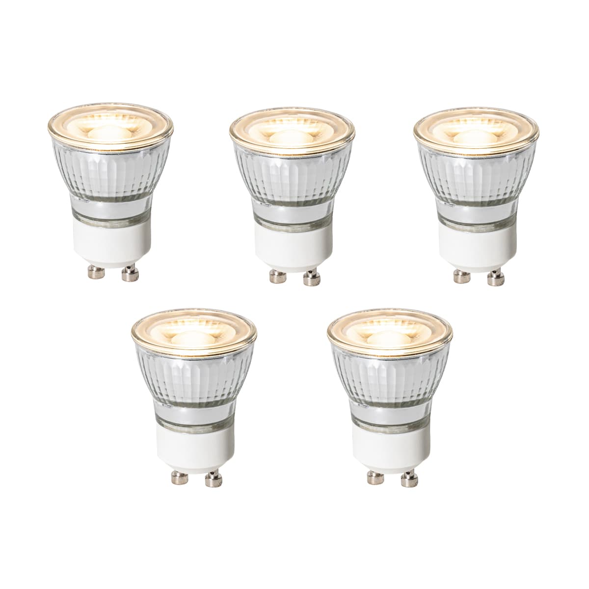 Sada 5 GU10 3-stupňových stmievateľných LED žiaroviek 35 mm 4W 220 lm 3000K