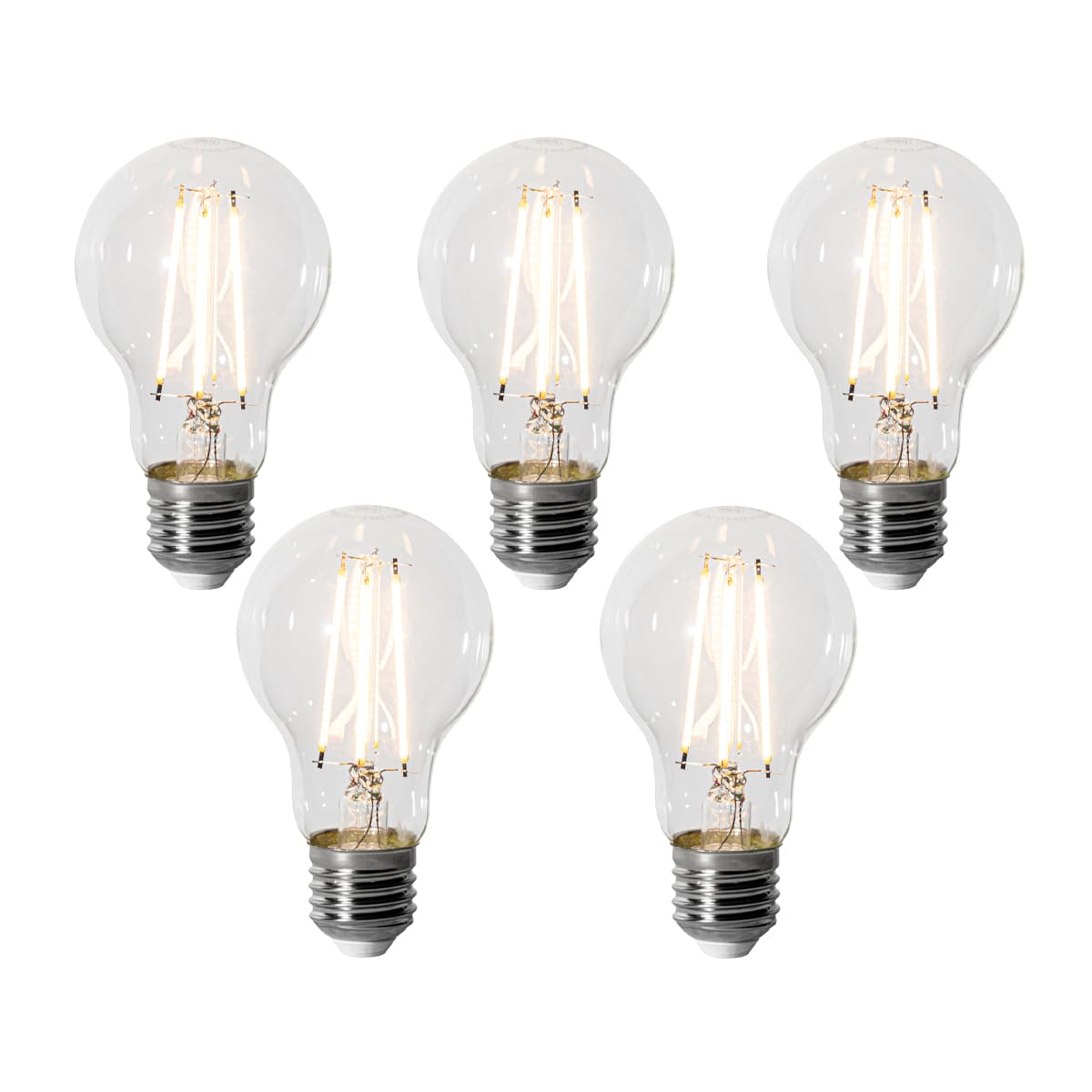 Sada 5 stmievateľných LED žiaroviek E27 A60 6W 700 lm 2200K