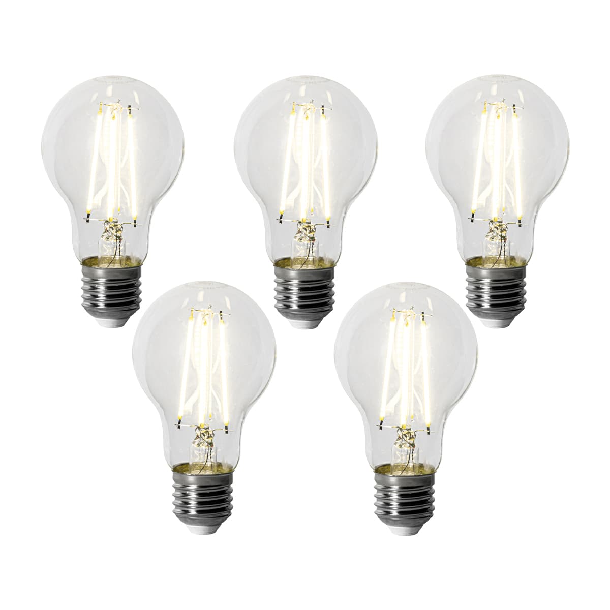 Sada 5 stmievateľných LED žiaroviek E27 A60 6W 500 lm 4000K 1