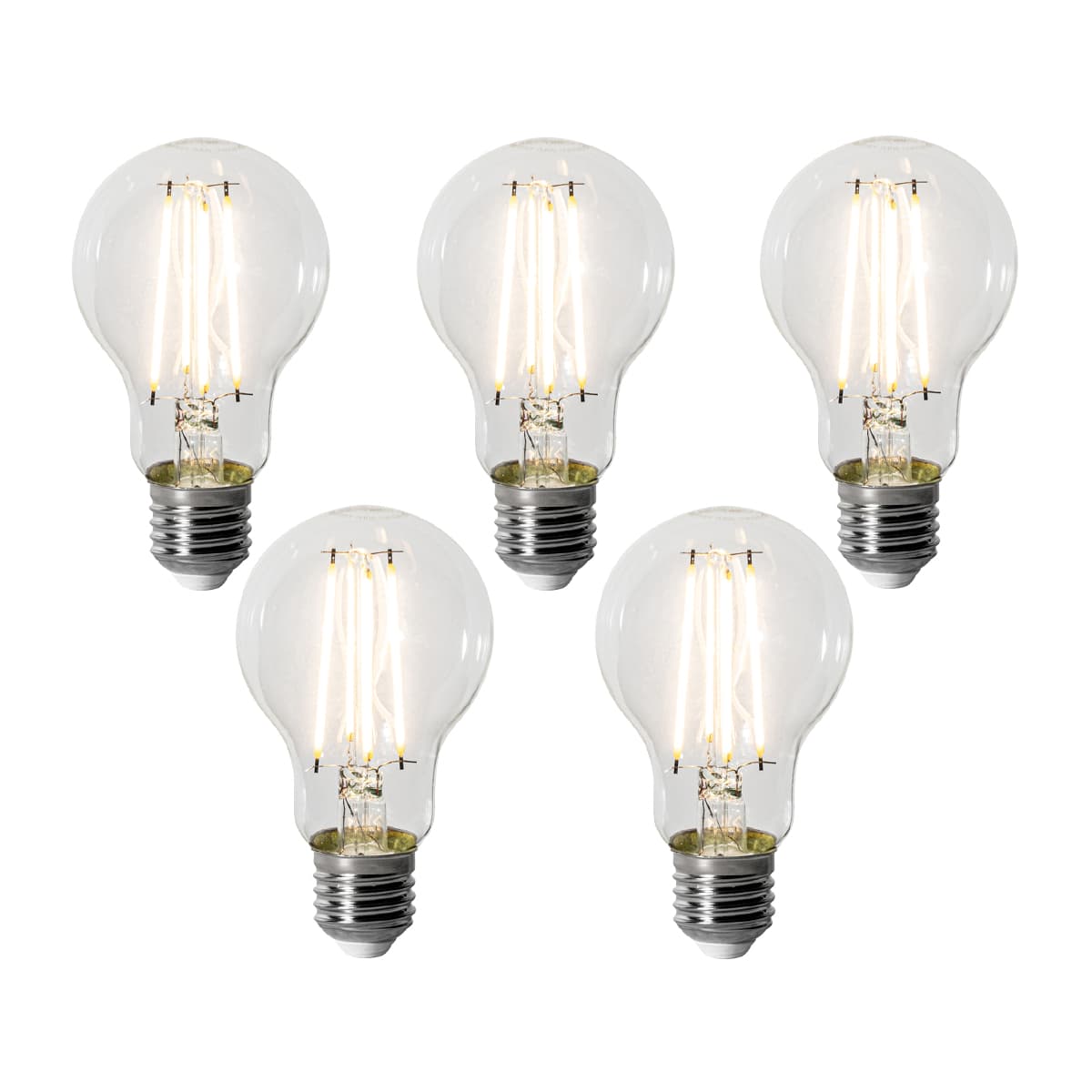 Sada 5 stmievateľných LED žiaroviek E27 A60 8W 900 lm 3000K 1