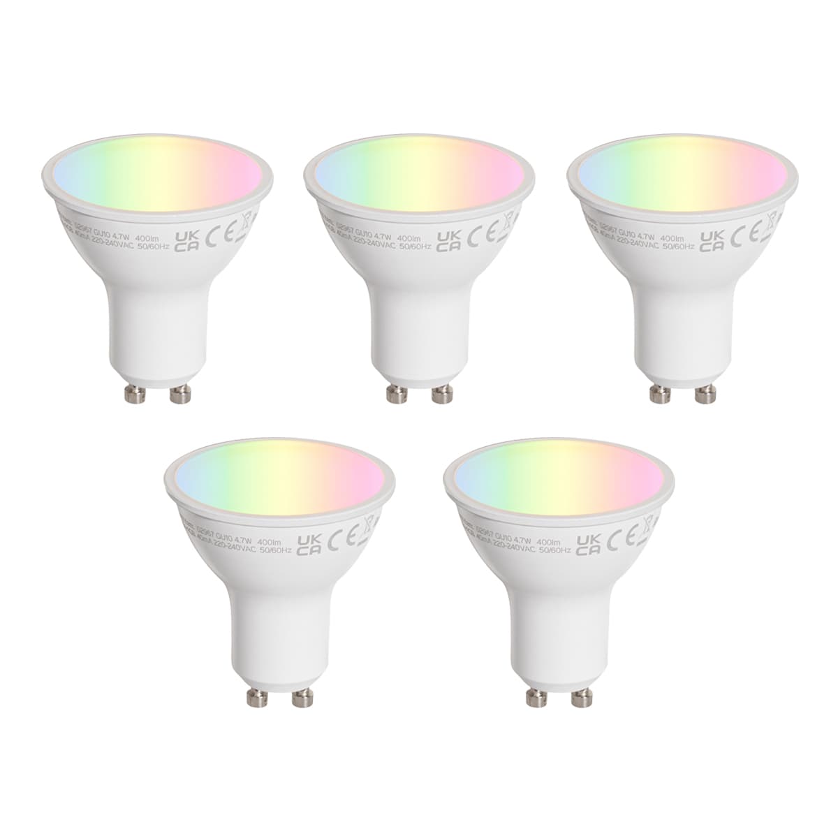 Sada 5 LED žiaroviek GU10 50 mm číra 4,7 W 400 lm 2200-2400 K