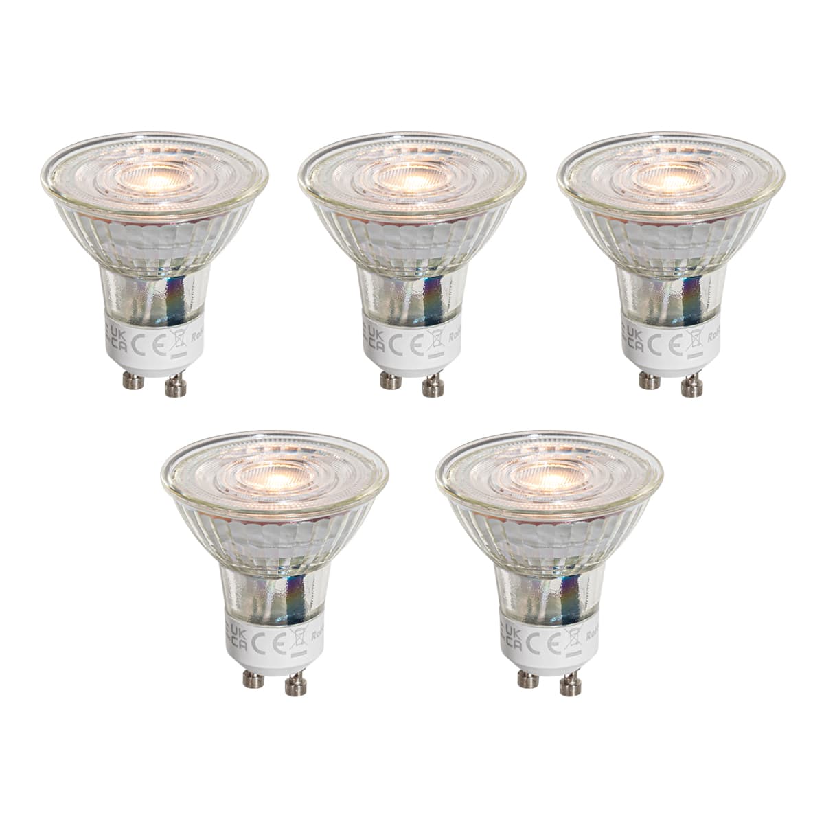 Sada 5 LED žiaroviek GU10 50 mm číra 4,5 W 360 lm 2700 K 1