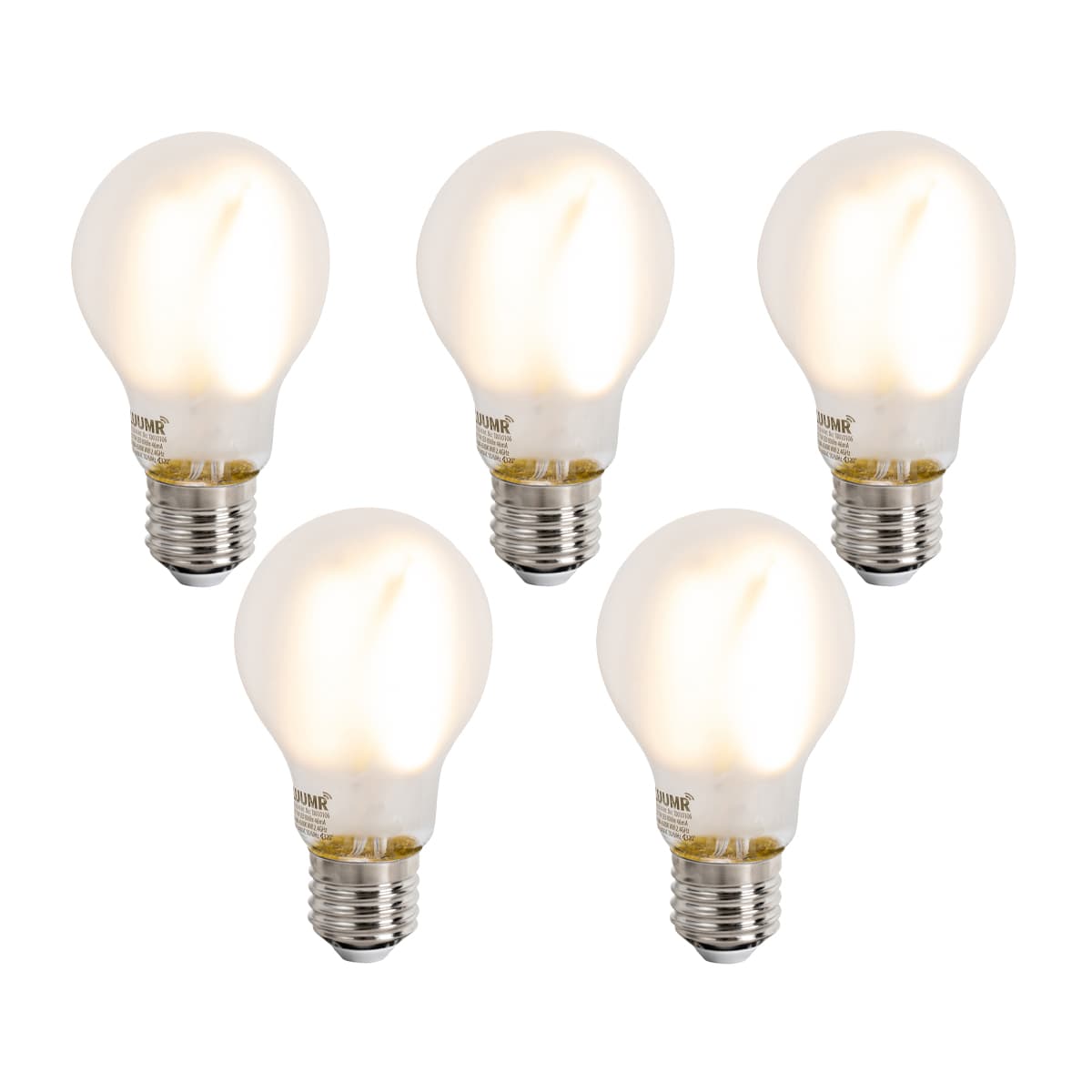 Sada 5 ks Inteligentné stmievateľné LED žiarovky E27 A60 matné 7W 806lm 2700-6500K 1