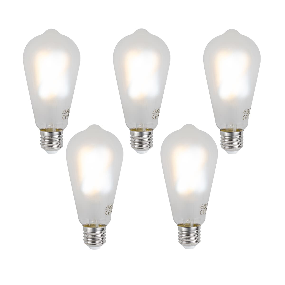 Sada 5 ks Inteligentné stmievateľné LED žiarovky E27 ST64 matné 7W 806 lm 2700-6500K 1
